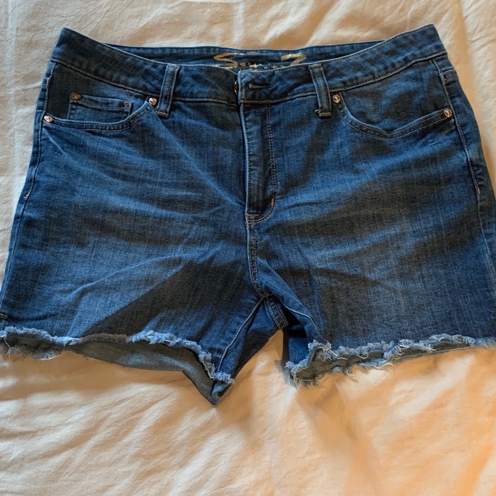 7 Denim Blue Women's Shorts